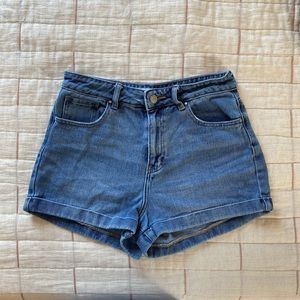 Pacsun Cuffed Mom Jean Shorts (darker color)